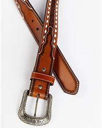 Cody James Men's Lace & Floral Embossed Belt