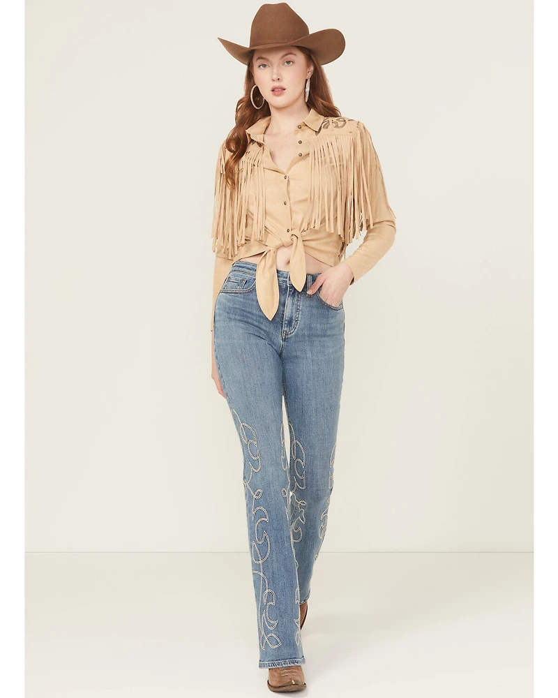 Idyllwind Women's Arbor Medium Wash Legend High Rise Bootcut Super Stretch Denim Jeans