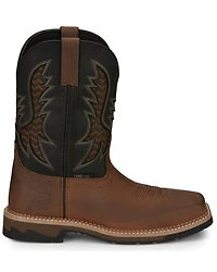 Justin Men's Stampede Bolt Pull On Western Work Boots - Nano Composite Toe