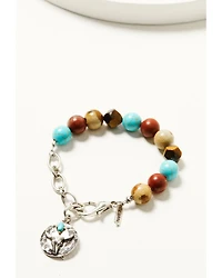 Shyanne Women's Americana Longhorn Medallion Bracelet