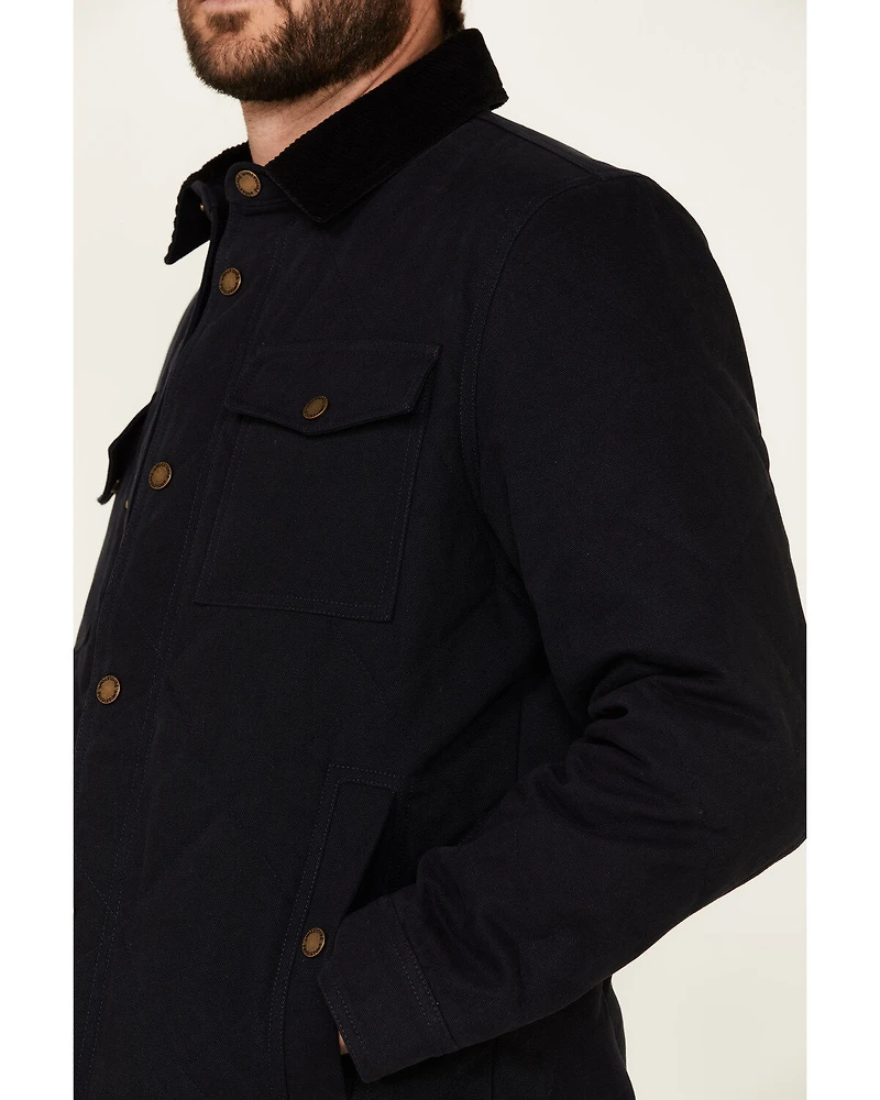 Pendleton Men's Solid Quilted Canvas Snap-Front Shirt Jacket