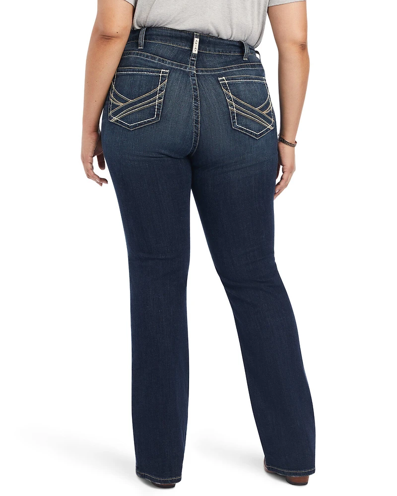 Ariat Women's R.E.A.L. Medium Wash Mid Rise Lexi Slim Stretch Bootcut Jeans - Plus