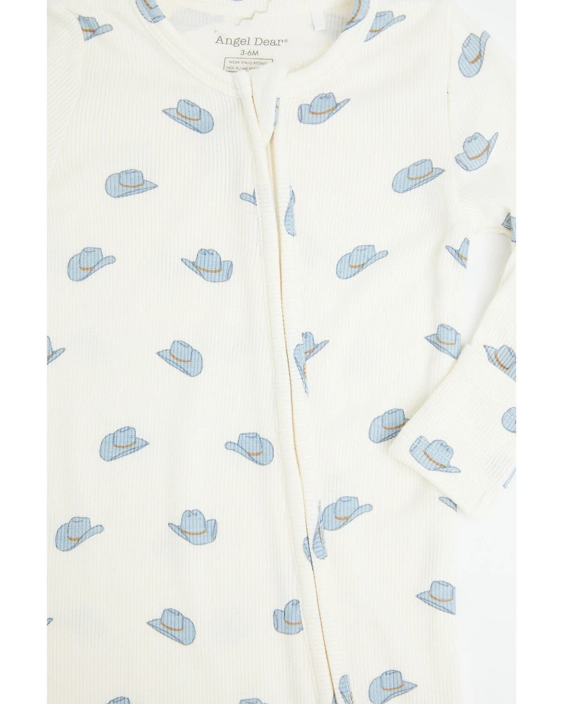 Angel Dear Infant Boys' Cowboy Hat Zippered Onesie