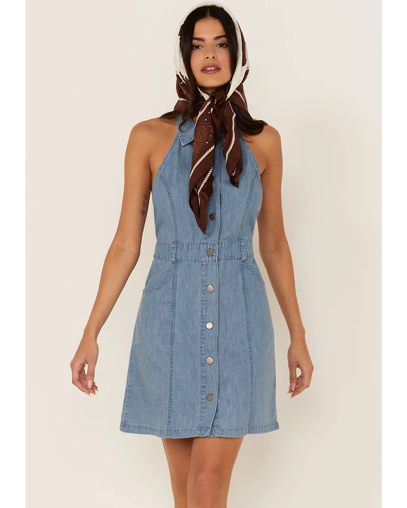 Free People Women's Sami Denim Mini Dress
