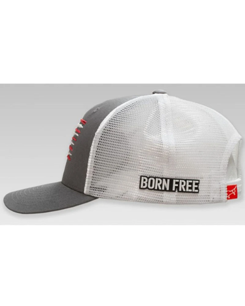 RopeSmart Men's All-American Rubber Steer Flag Mesh-Back Ball Cap