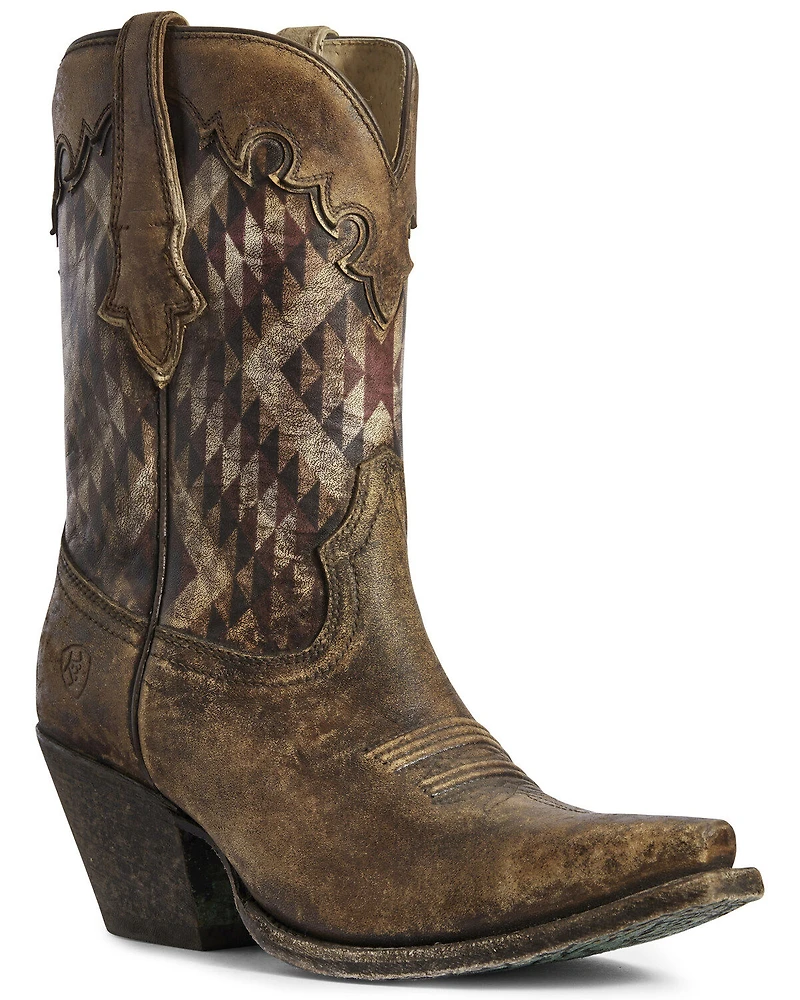 Ariat Women's Gemma Southwestern Print Western Boots - Snip Toe