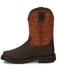 Justin Men's Ricochet Waterproof Western Work Boots - Composite Toe Met Guard