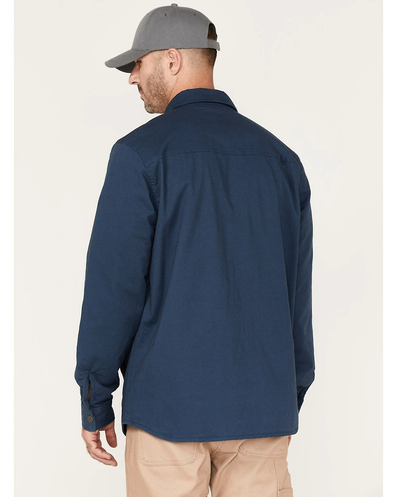 Hawx Men's Weathered Ripstop Snap Shirt Jacket - Big & Tall