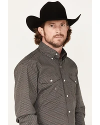 Roper Men's Geo Print Long Sleeve Button Down Stretch Western Shirt