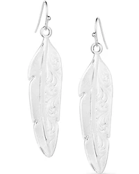 Montana Silversmiths Women's Love You More Feather Earrings