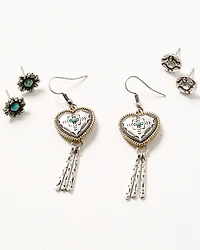 Shyanne Women's Rodeo Sunset Heart Earring Set - 5 Piece
