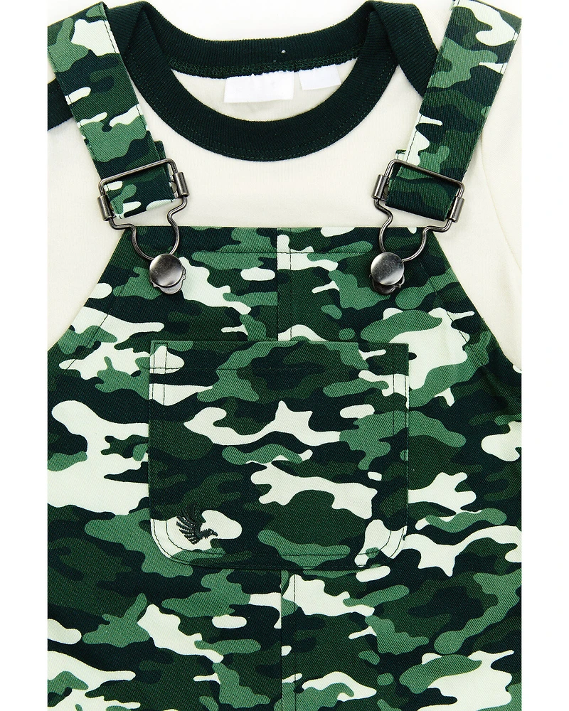 Cody James Infant Boys' Camo Print Onesie & Shortalls Set - 2-Piece