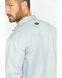 Hawx Men's Gray Twill Snap Western Work Shirt - Big