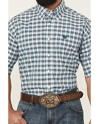 Cinch Men's Plaid Print Short Sleeve Button-Down Western Shirt