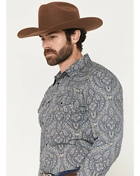 Gibson Trading Co Men's Paisley Power Print Long Sleeve Snap Western Shirt