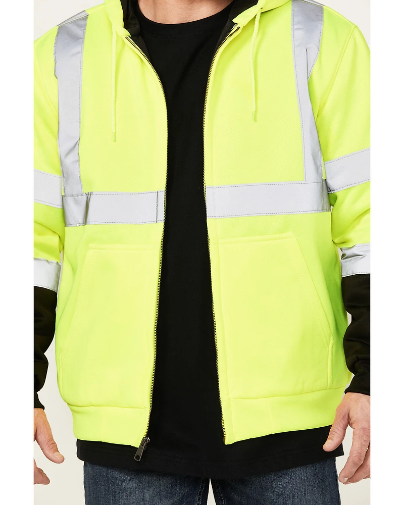 Hawx Men's High Vis Hooded Jacket