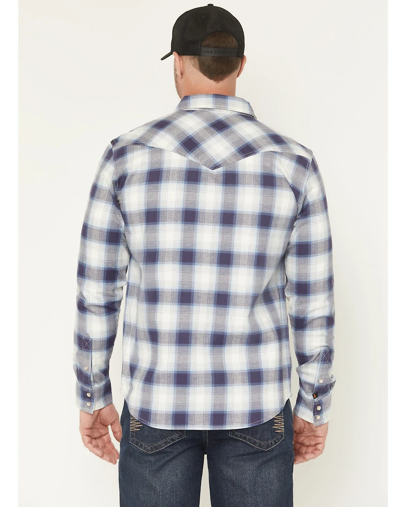 Cody James Men's FR Tex Plaid Print Long Sleeve Snap Work Shirt