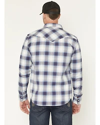 Cody James Men's FR Tex Plaid Print Long Sleeve Snap Work Shirt