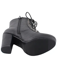 Milwaukee Leather Women's Lace Toe Platform Boots - Round