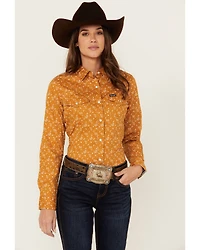 Wrangler Retro Women's Printed Long Sleeve Snap Western Shirt