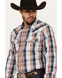 Cody James Men's Simple Life Plaid Print Long Sleeve Snap Western Shirt