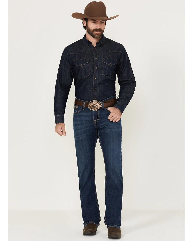Cinch Men's Ian Dark Wash Slim Bootcut Performance Stretch Denim Jeans