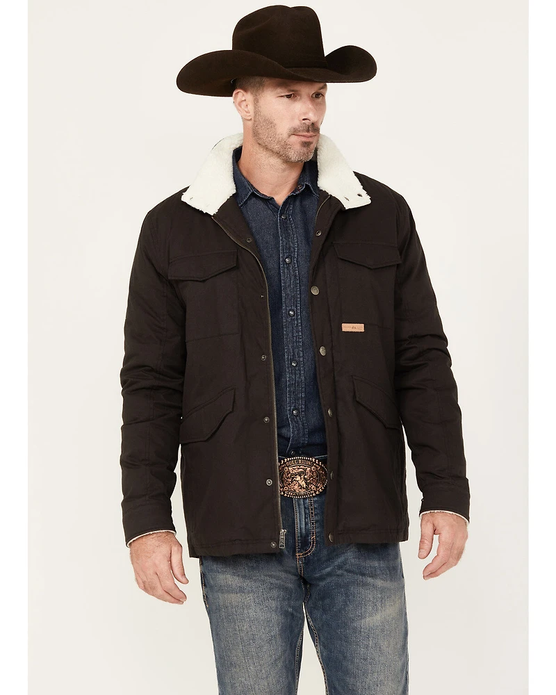 Powder River Outfitters by Panhandle Men's Canvas Solid Snap Heavy Jacket