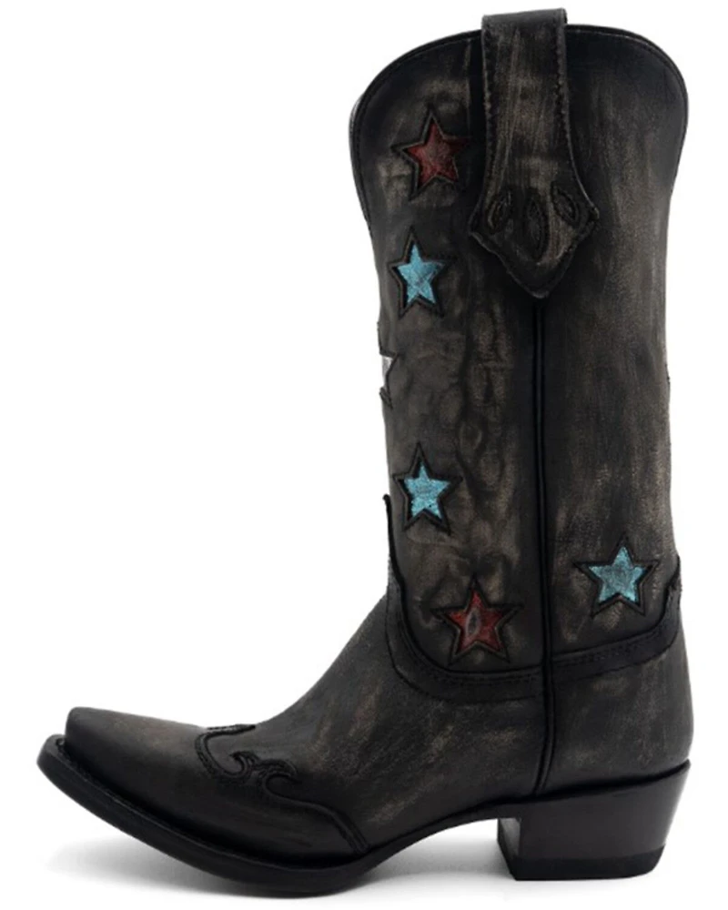Ferrini Women's Estrella Star Inlay Tall Western Boots - Snip Toe