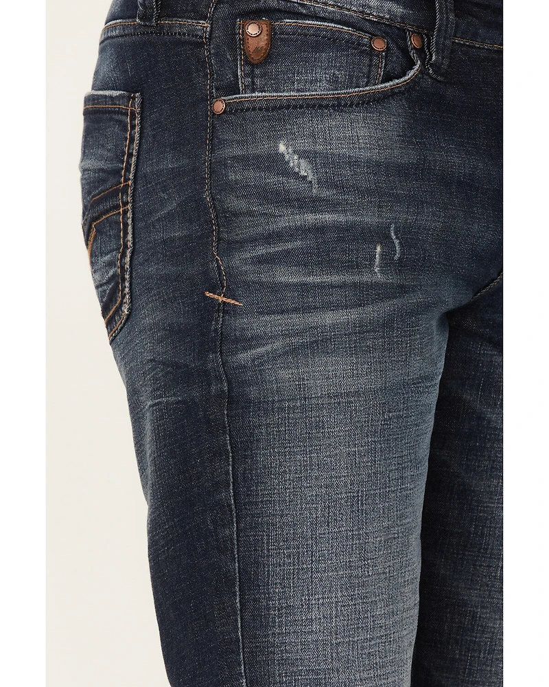Moonshine Spirit Men's Wheelhouse Wash Decker Slim Straight Stretch Denim Jeans