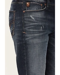 Moonshine Spirit Men's Wheelhouse Wash Decker Slim Straight Stretch Denim Jeans