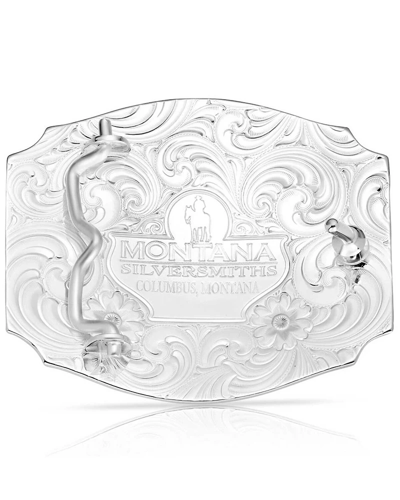 Montana Silversmiths Men's Two-Toned Cross Belt Buckle