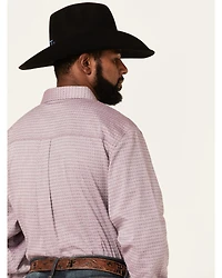 RANK 45® Men's Producer Jacquard Print Long Sleeve Button-Down Western Shirt