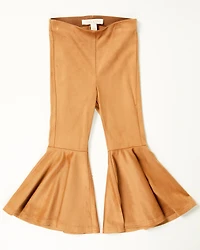 Shyanne Toddler Girls' Faux Suede Bell Bottom Stretch Pants