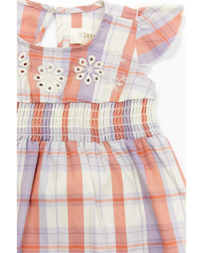 Shyanne Infant Girls' Plaid Print Dress and Diaper Cover Set - 2-Piece