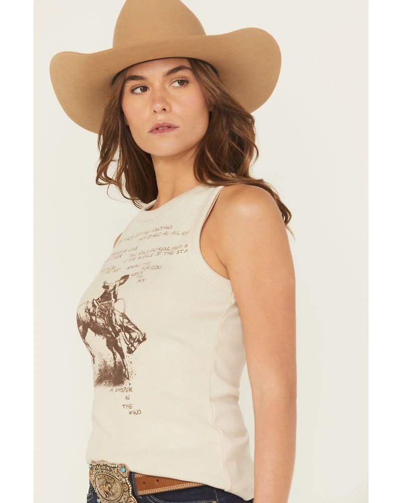 Shyanne Women's Bucking Horse Rib Knit Tank Top