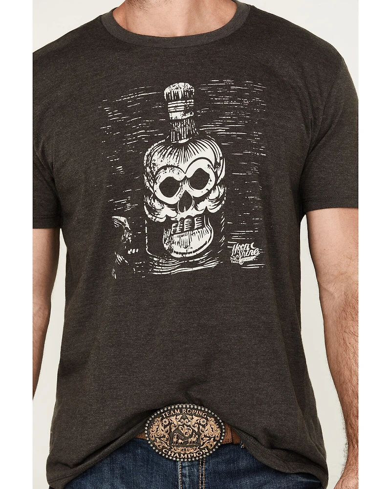 Moonshine Spirit Men's Bottle Lines Short Sleeve Graphic T-Shirt