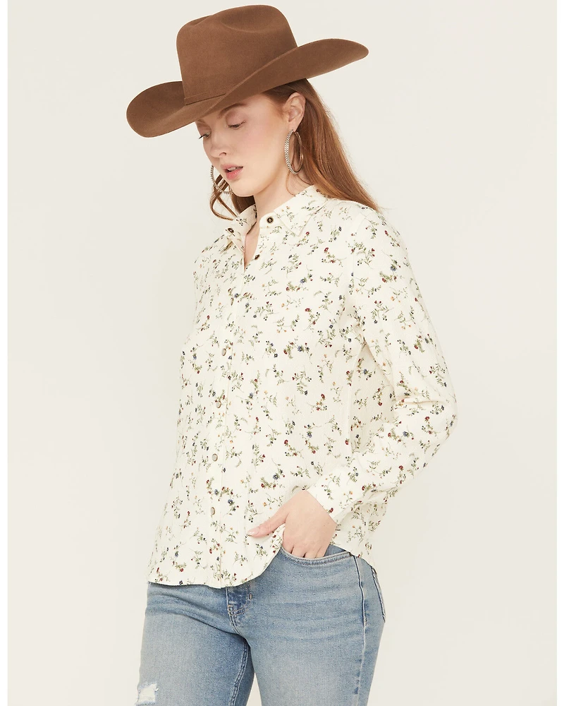 Idyllwind Women's Snowden Floral Print Long Sleeve Featherlight Western Shirt