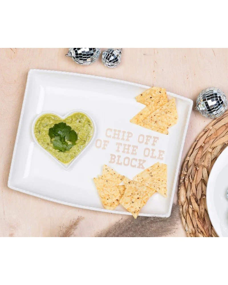 Totalee Gifts Heart Ceramic Platter - 2 Piece