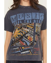 Cleo + Wolf Women's Elliot Record Short Sleeve Boyfriend Graphic Tee
