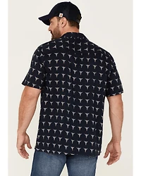 Gibson Men's Bull Pinata Print Western Shirt