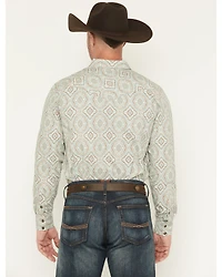 Gibson Trading Co Men's Garfunkle Medallion Print Long Sleeve Snap Stretch Western Shirt