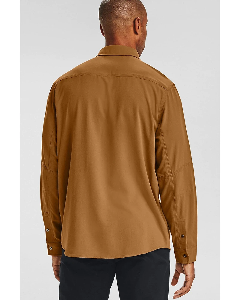 Under Armour Men's Yellow Payload Button Down Long Sleeve Work Shirt