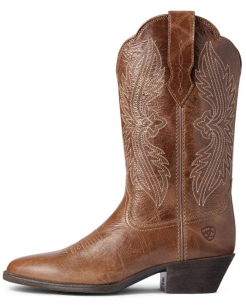 Ariat Women's Heritage R Toe Stretch Fit Full-Grain Western Performance Boots - Round