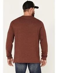 Brothers and Sons Men's Color Block Sunset Logo Long Sleeve T-Shirt