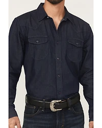 Cody James Black 1978™ Men's Mamba Dark Wash Denim Long Sleeve Button-Down Western Shirt