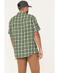 Brothers and Sons Men's Casual Plaid Short Sleeve Button Down Western Shirt