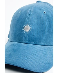 Cleo + Wolf Women's Corduroy Sun Embroidered Ball Cap