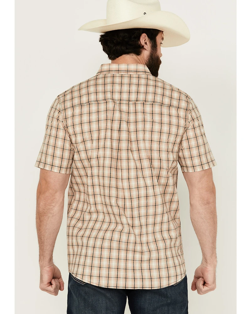 Cody James Men's Adios Plaid Print Short Sleeve Button-Down Western shirt