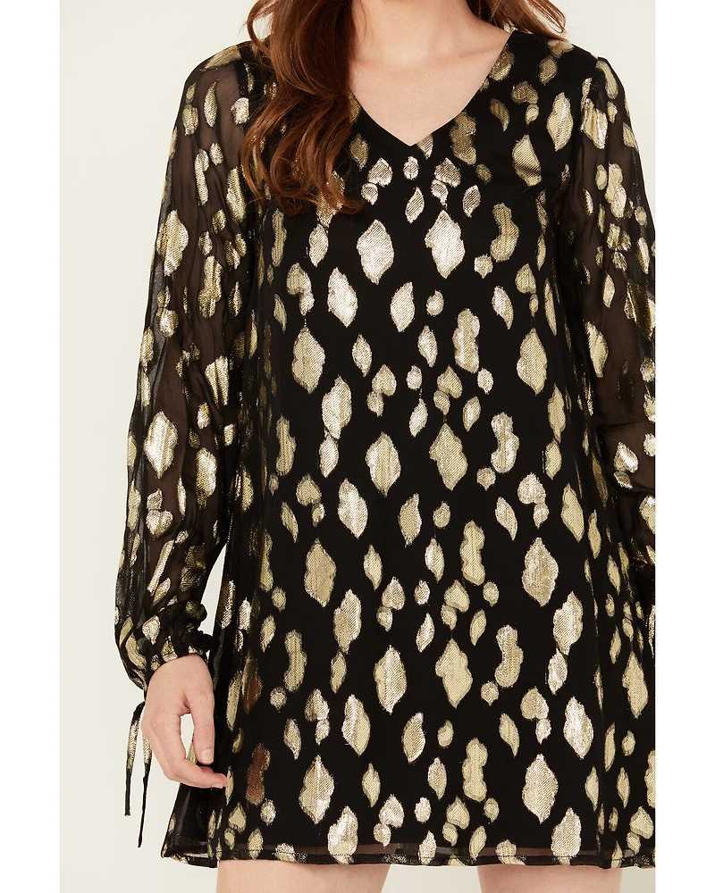 En Creme Women's Long Sleeve Mini Dress