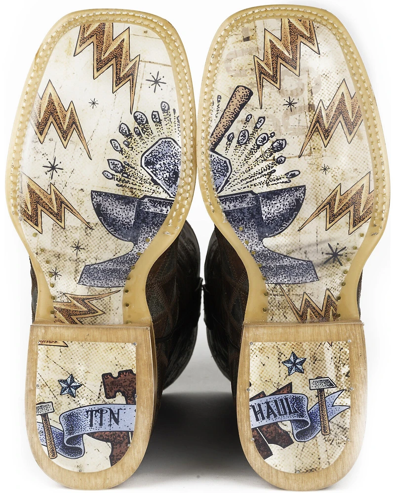 Tin Haul Men's Triangles Western Boots - Square Toe